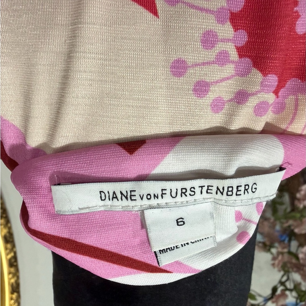 Diane Von Furstenberg Pink Floral Wrap Maxi Dress - Picture 5 of 5